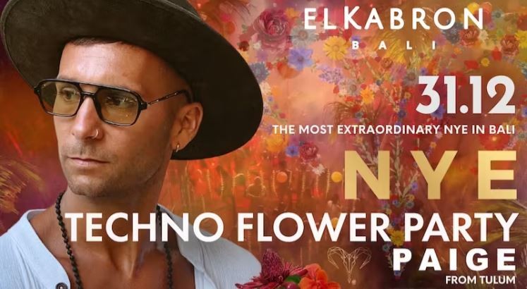 New Year El Kabron Bali NYE Techno Flower Party: Paige 11860