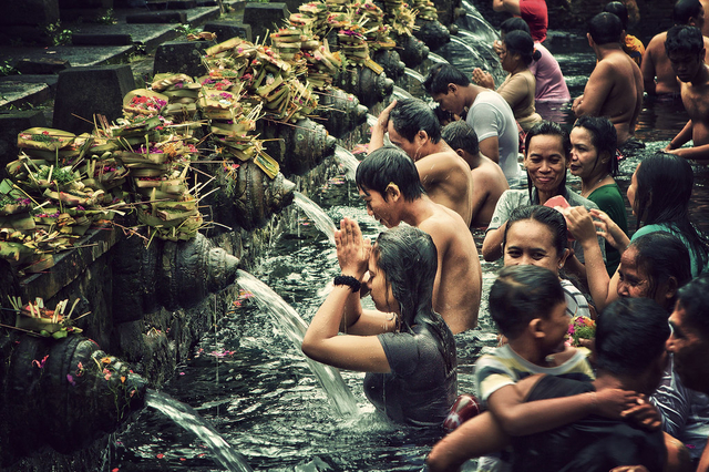 "Melukat" - Balinese sacred water purification