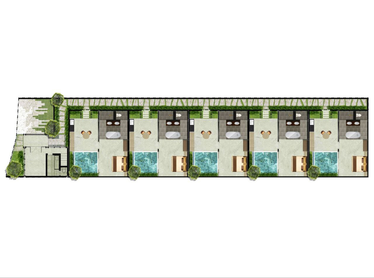Hotel villa-hotel, 5 units, investment Seminyak 500m²