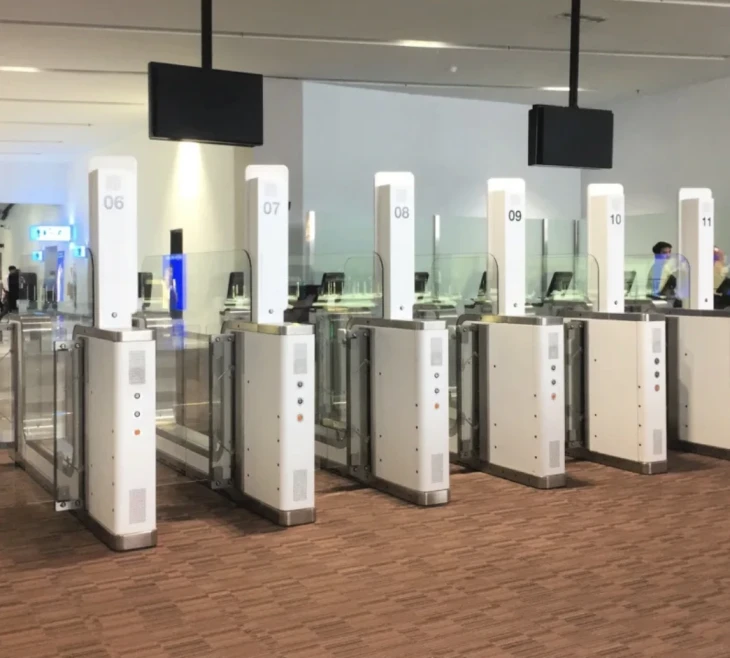 In Bali airport, they are installing 90 automatic passport control turnstiles