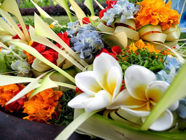 The Balinese daily offerings "Canang Sari."