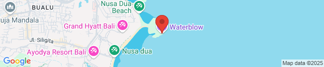Waterblow fountain in a rock crevice in Nusa Dua