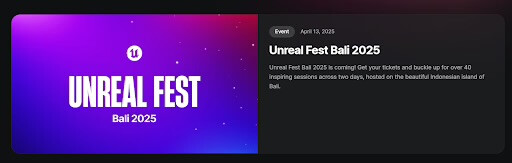 Unreal Fest 2025 Heads to Bali: 2 Days of Global Game Dev Magic
