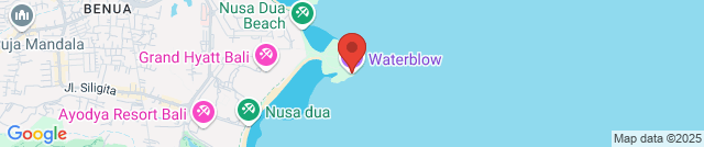 Waterblow fountain in a rock crevice in Nusa Dua
