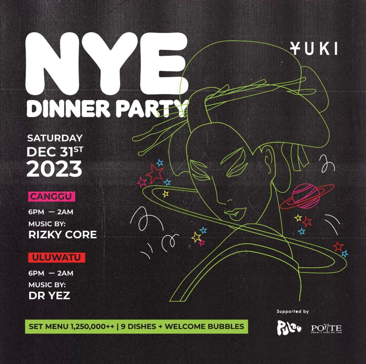 New Year NYE Dinner Party at YUKI 10405