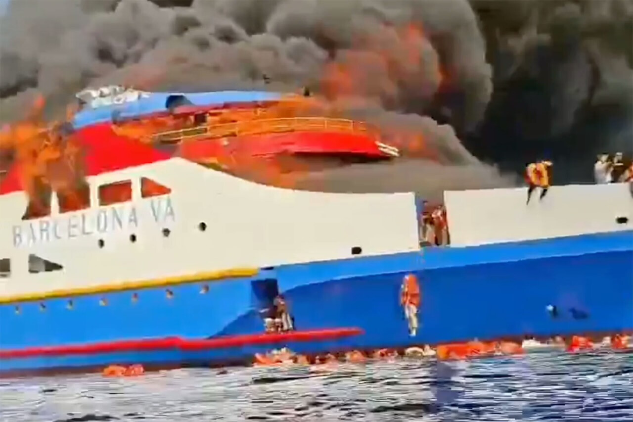Ferry Fire Sparks Panic on Way to Manado