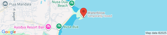 Waterblow fountain in a rock crevice in Nusa Dua