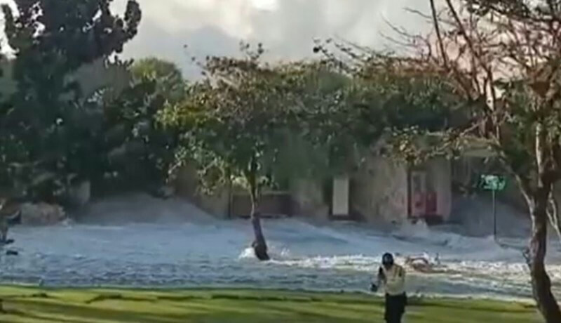 Waves Damage Nusa Dua’s Waterblow Landmark