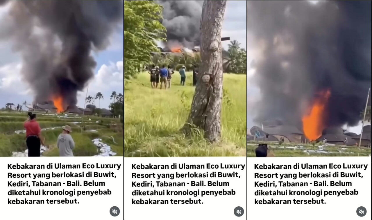 Bamboo Eco-Resort in Tabanan Destroyed by Fire