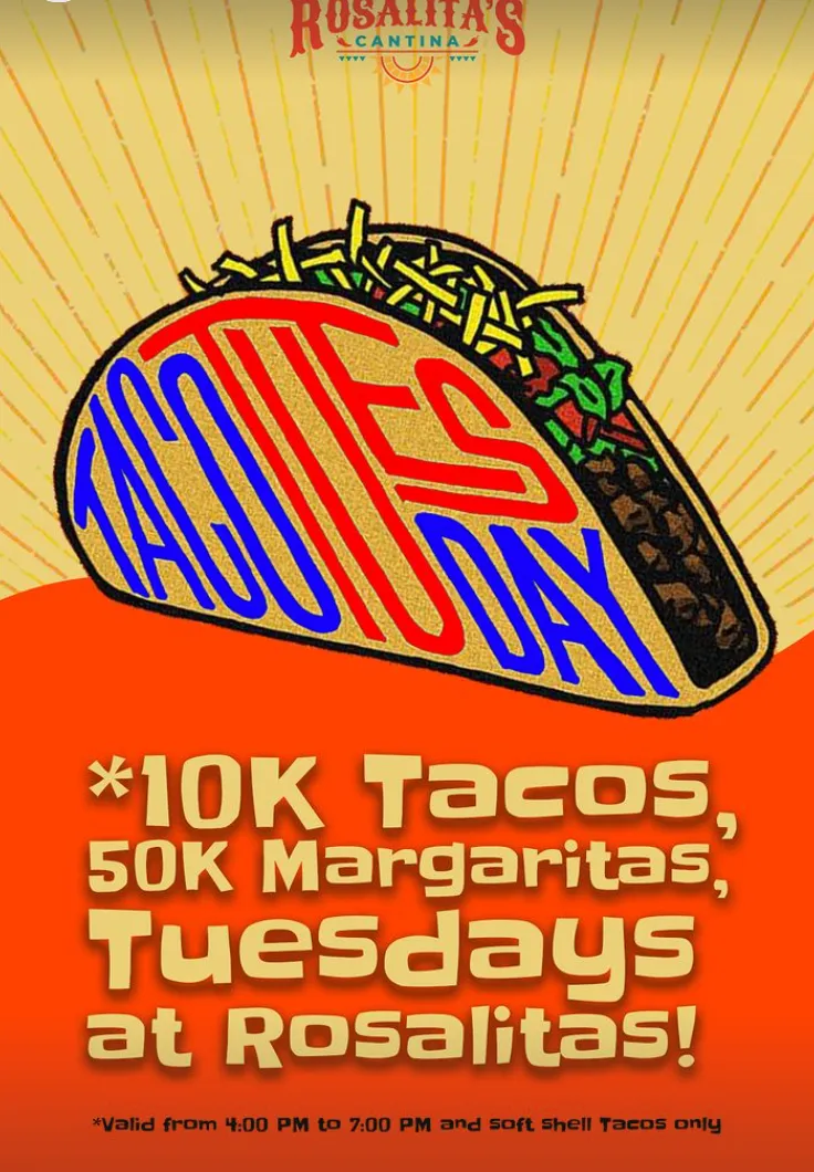 Drink Taco Tuesday at Rosalitta's 11270