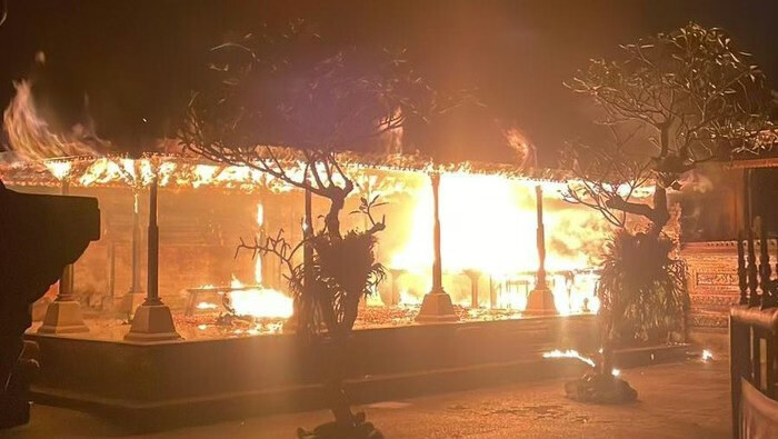 Ubud Temple Partly Destroyed After Ritual Fire
