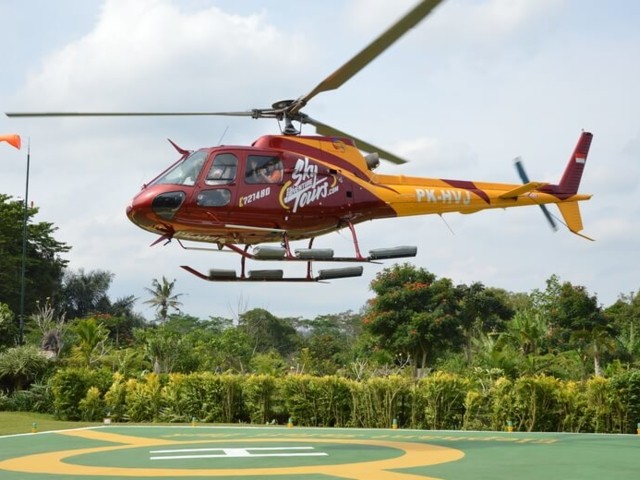 Helicopter flight from Bukit