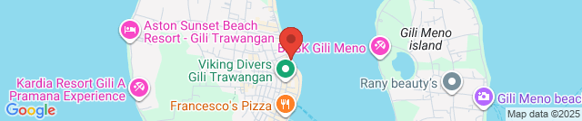 The northeastern beach on Gili Trawangan