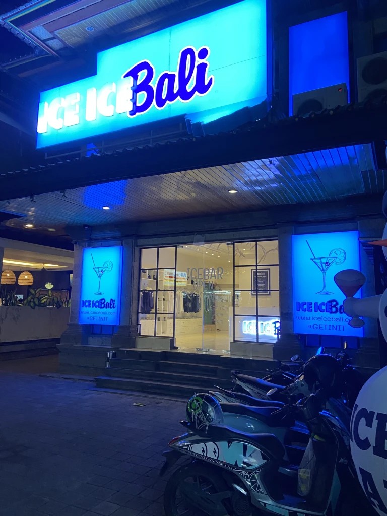 Ice Ice Bali. A Bar with Winter Weather in Bali
