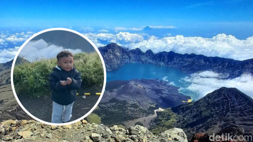 Three-Year-Old Boy Conquers Mount Rinjani
