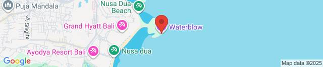 Waterblow fountain in a rock crevice in Nusa Dua