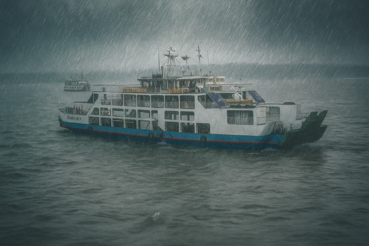 Storm Diverts Bali Ferry — All Passengers Saved