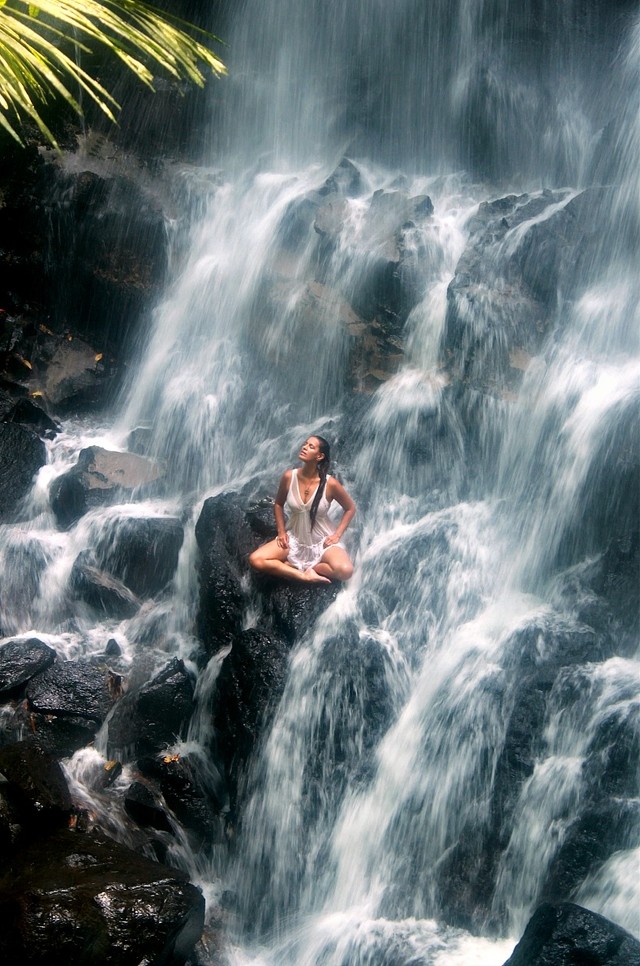 The Kanto Lampo Waterfall in Gianyar
