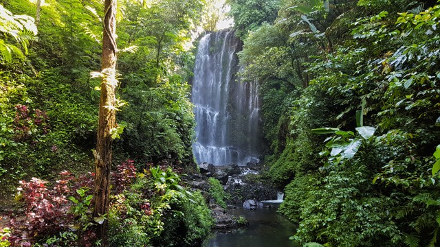 Labuhan Kebo Waterfall in the Buleleng area in Bali