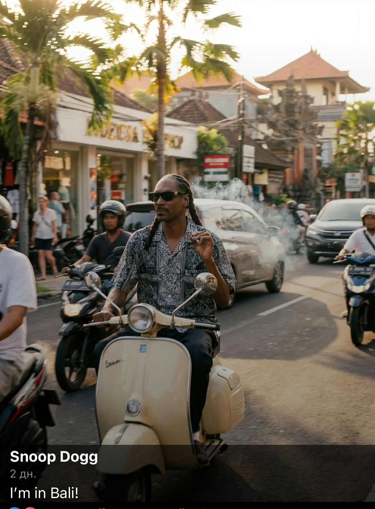 Snoop Dogg “Visits” Bali — This Time Through AI