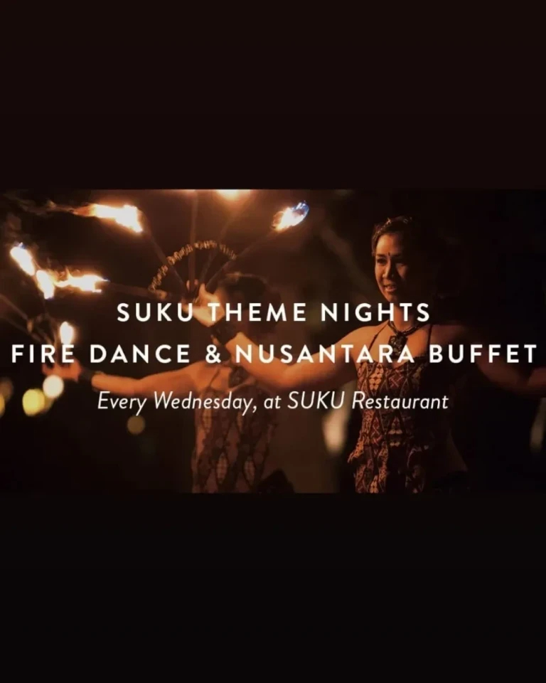 Dancing Nusantara's fire dance and buffet. 6440