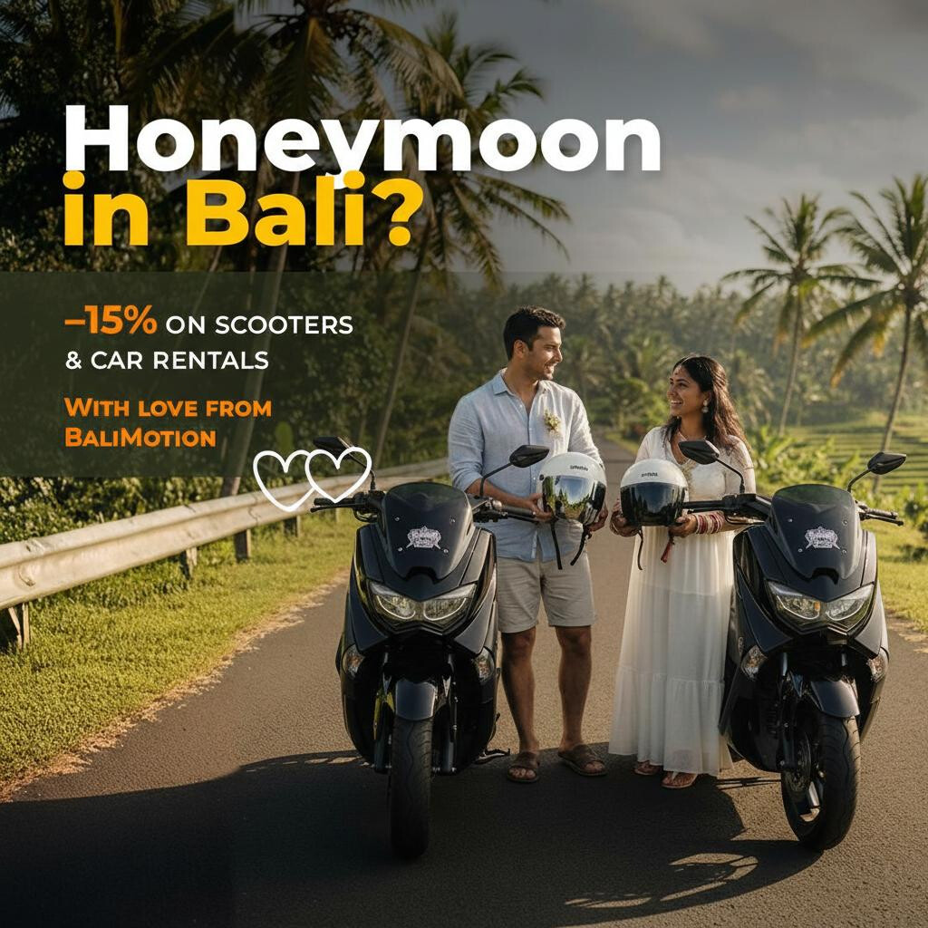 Honeymoon in Bali? Save 15% on Bikes and Cars