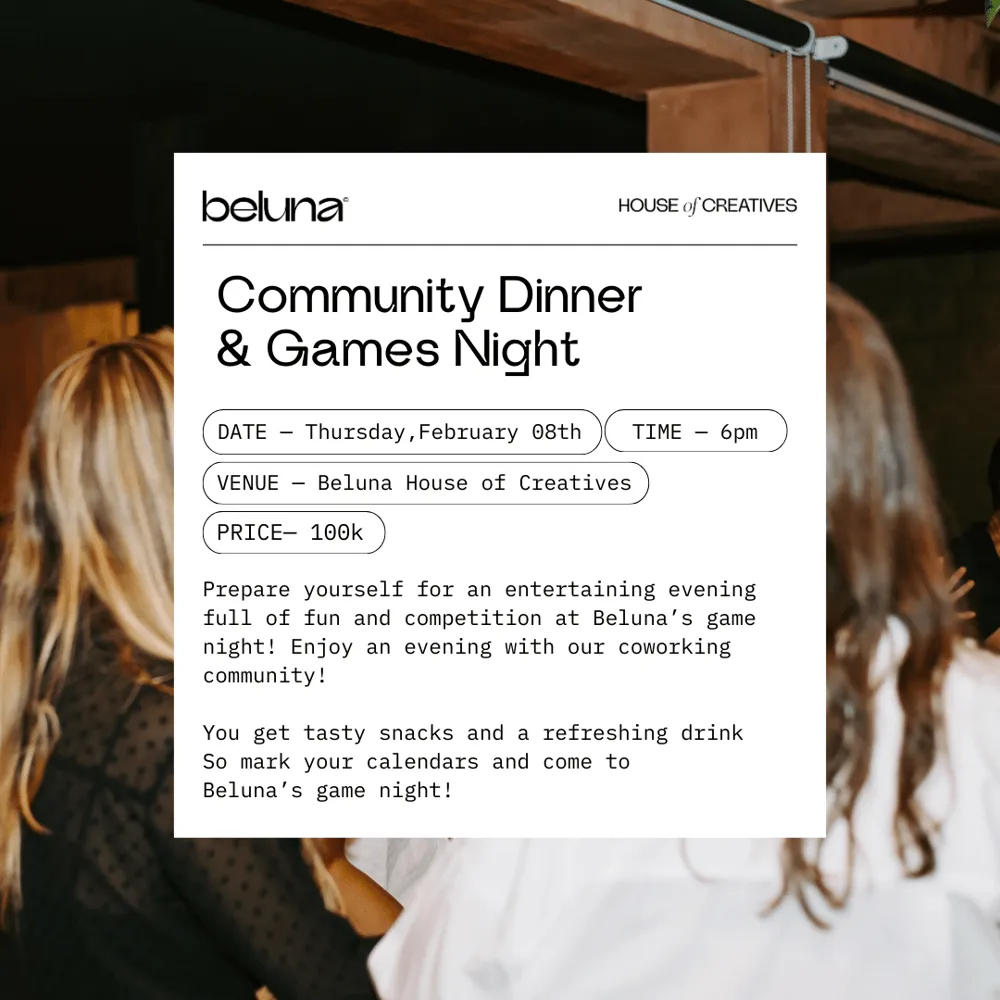 Food Community Dinner & Games Night 11222