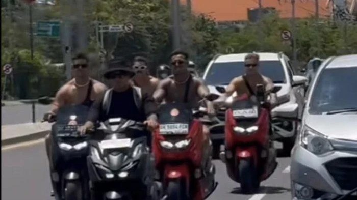 Half-naked foreigners on motorcycles upset residents of Bali. Identities of the offenders have been identified