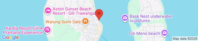 The northeastern beach on Gili Trawangan