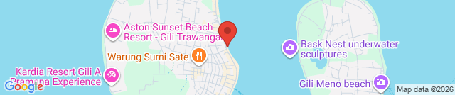 The beach at Gili Trawangan