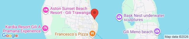 The northeastern beach on Gili Trawangan