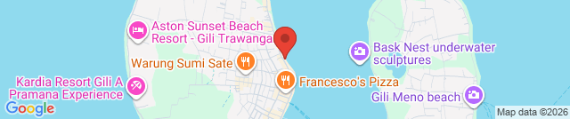 The northeastern beach on Gili Trawangan