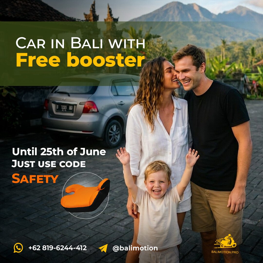 Free Booster Seat with Car Rental in Bali