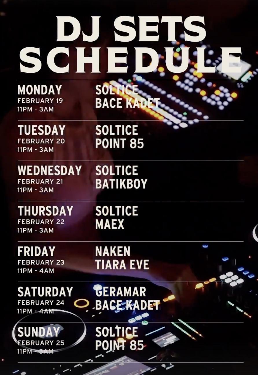 Party DJ Schedule at The Iron Fairies Bali 10789