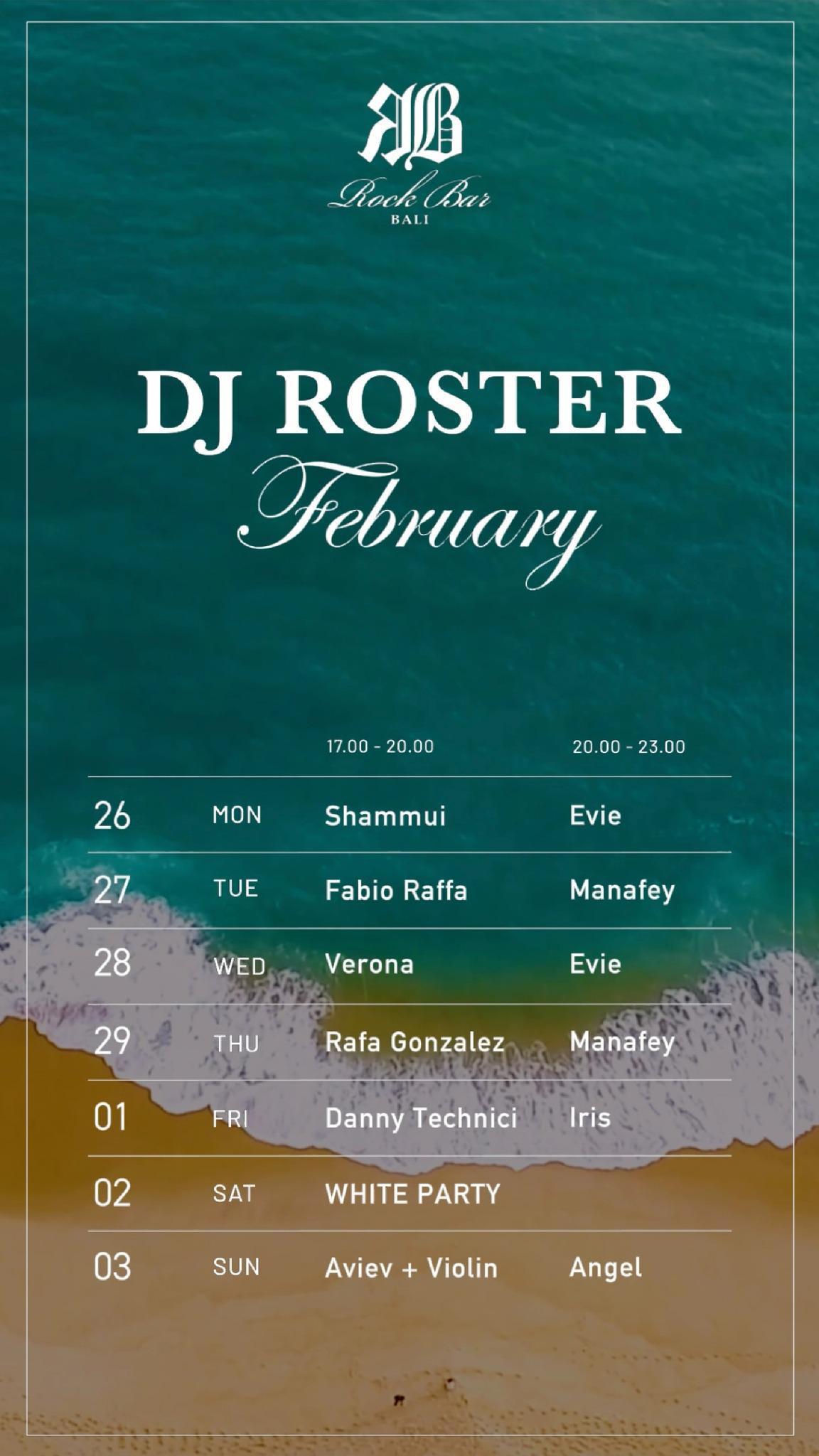 Drink DJ Roster February at Rock Bar 12368