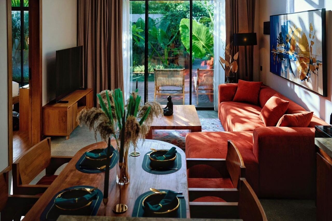 Villa enclosed living room Canggu 2 bedrooms