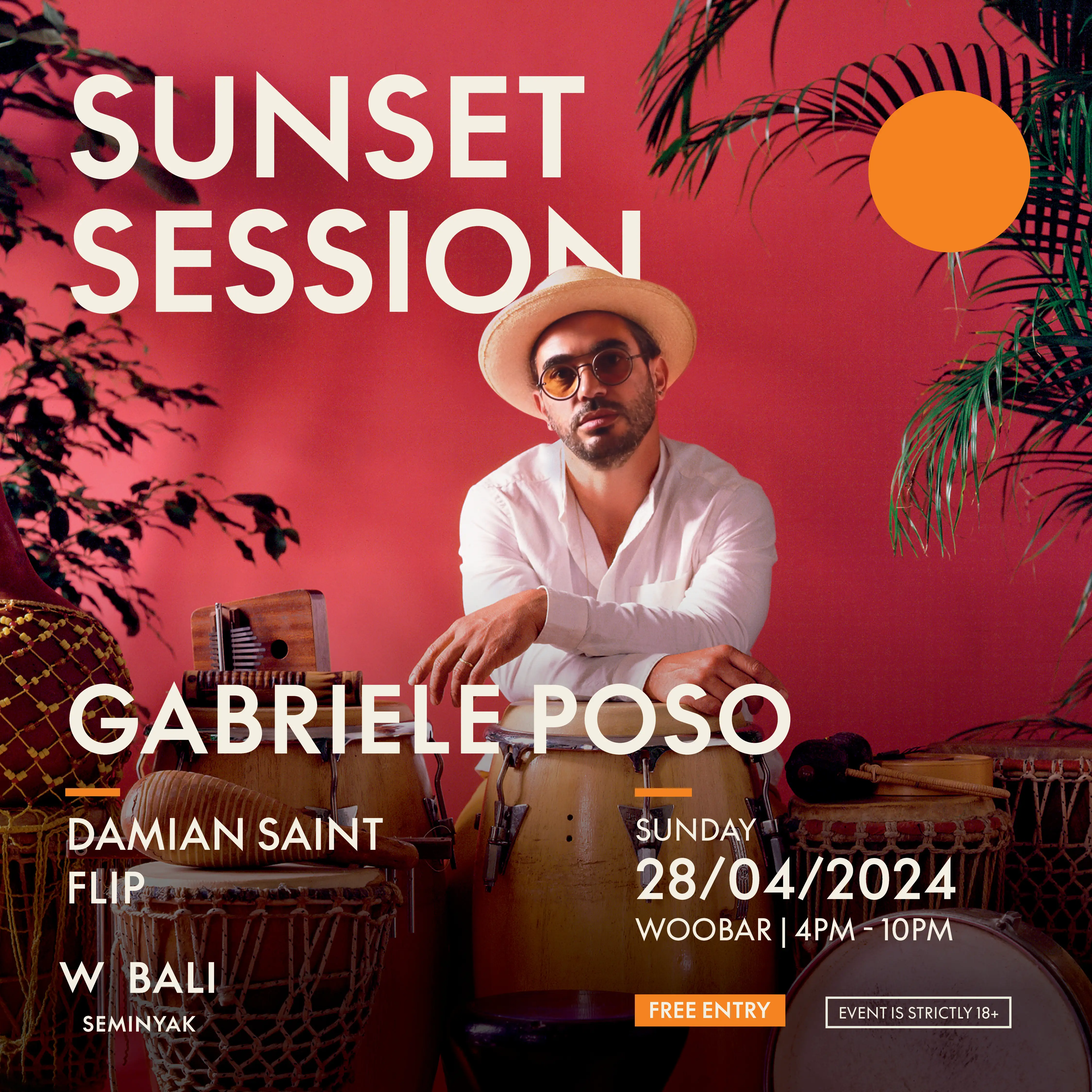 Drink Sunset Session featuring Gabriele Poso at Woobar 3830