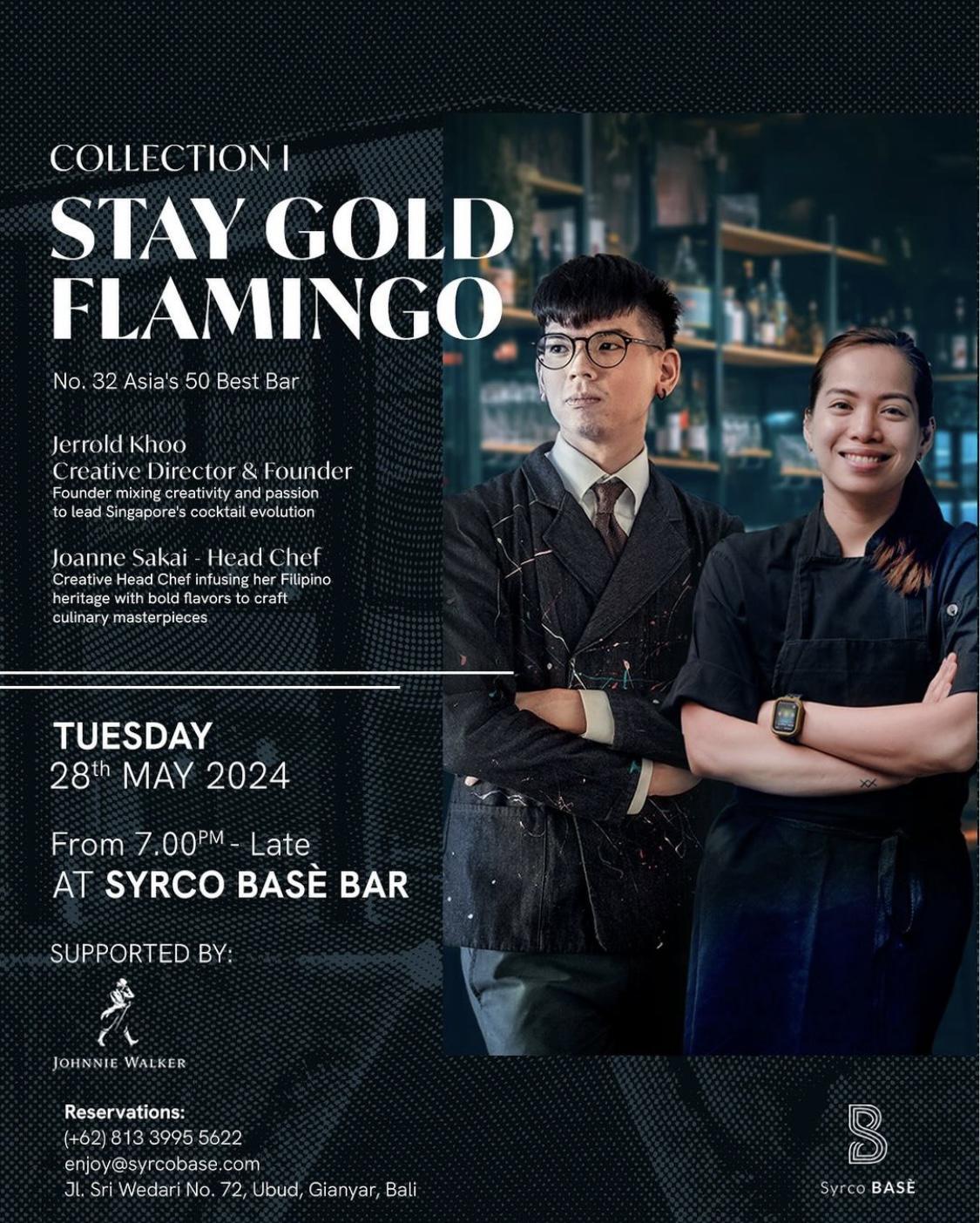 Drink Stay Gold Flamingo at Syrco Base Bar 12121