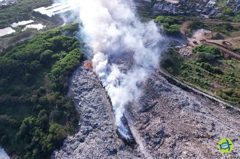 Sanur Landfill Caught on Fire Again