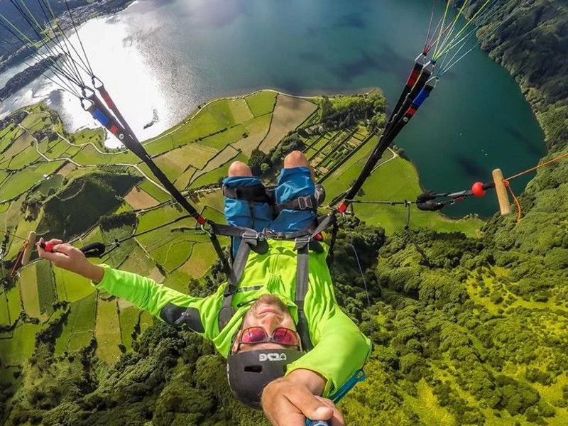 Paragliding with an instructor
