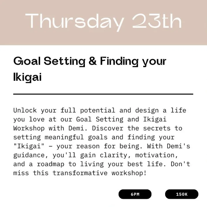 Master class Goal Setting & Finding Your Ikigai 10792
