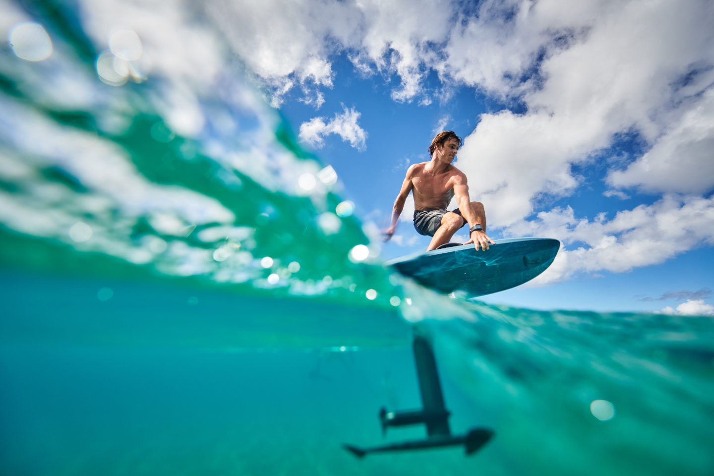 Surfing on the Efoil electric board