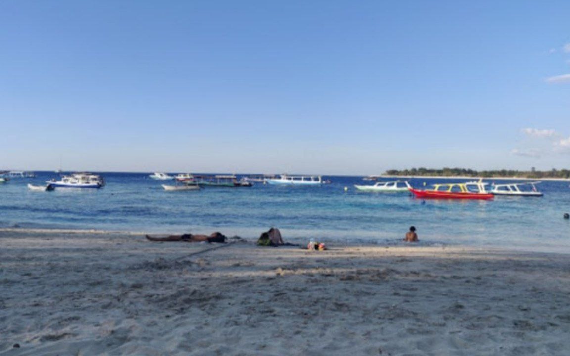 The northeastern beach on Gili Trawangan