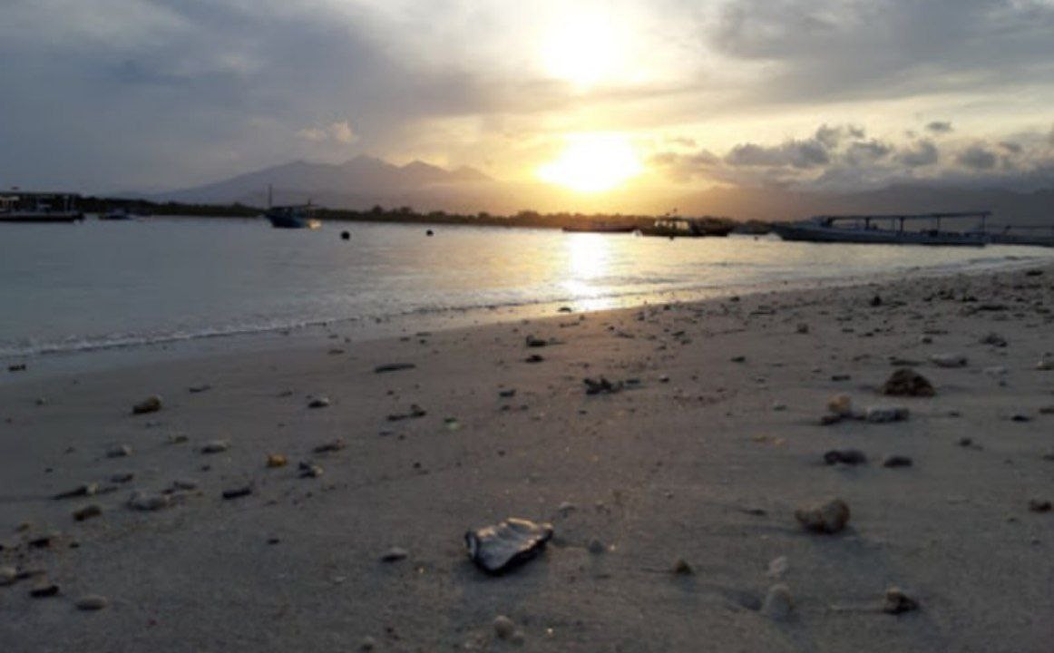 The northeastern beach on Gili Trawangan