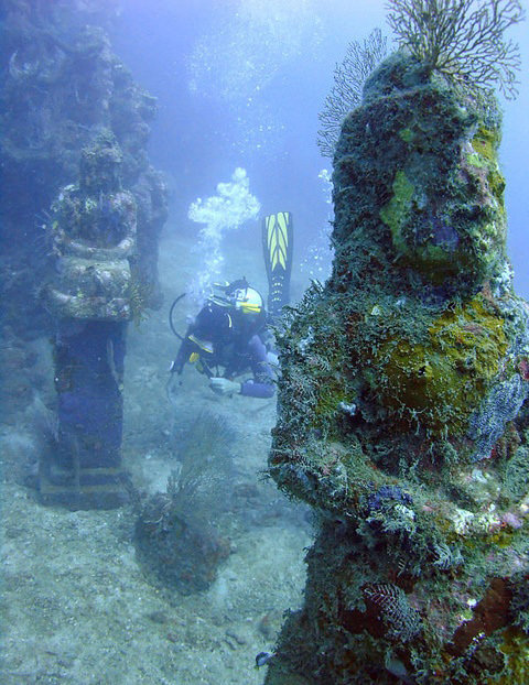 Abandoned Underwater Temple in Pemuteran