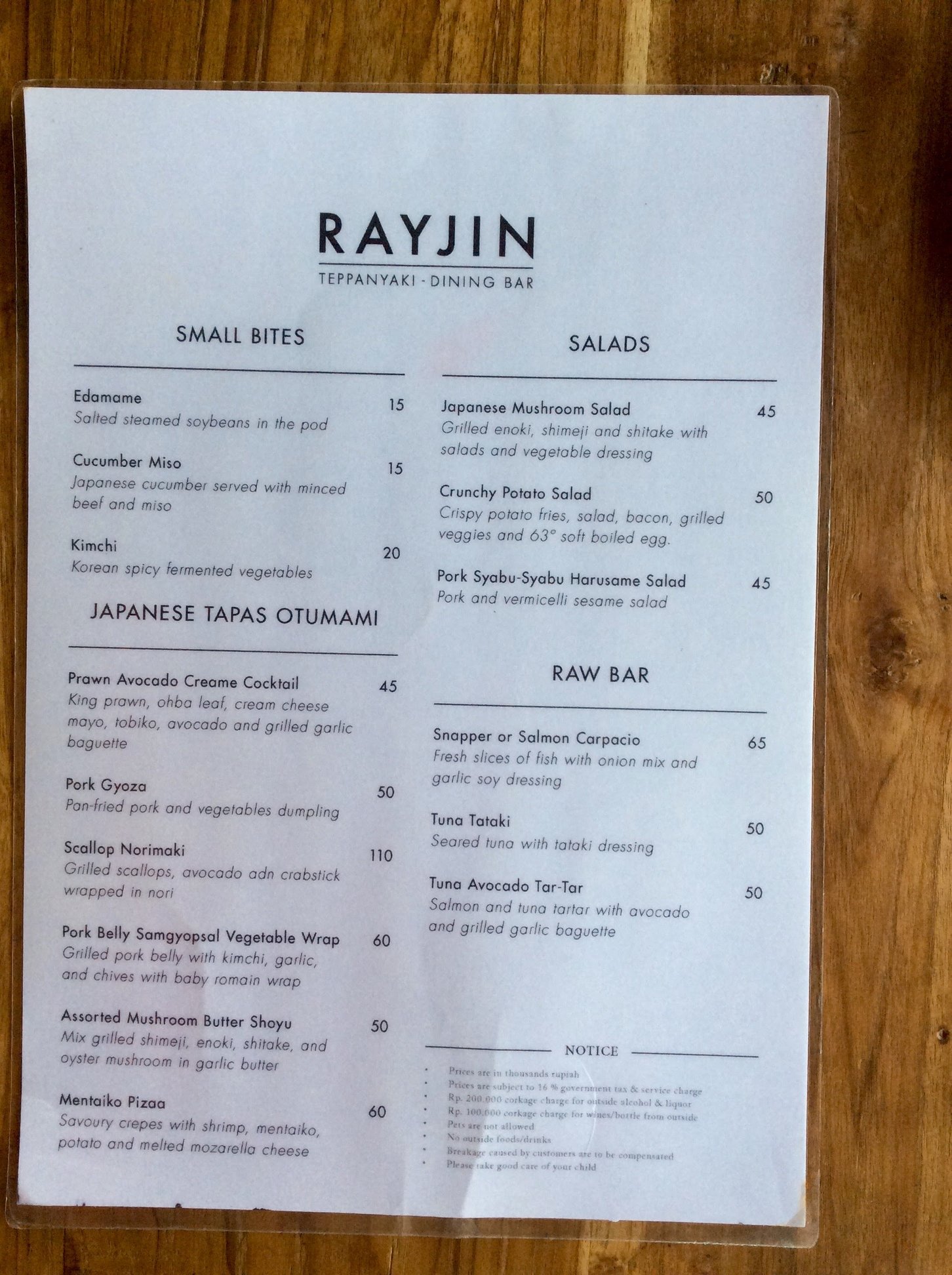 Restaurant Rayjin Teppanyaki 22190