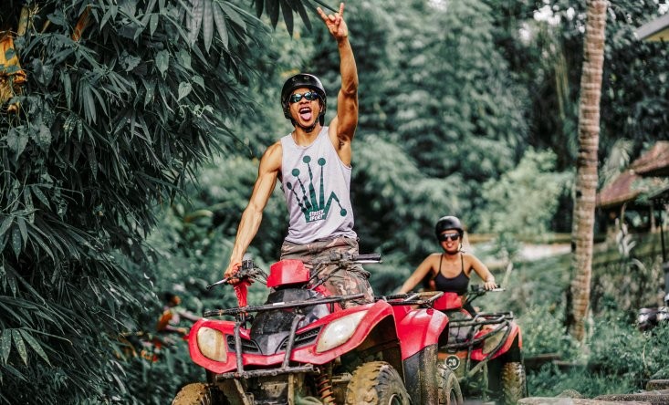 Quad Biking Through Mud